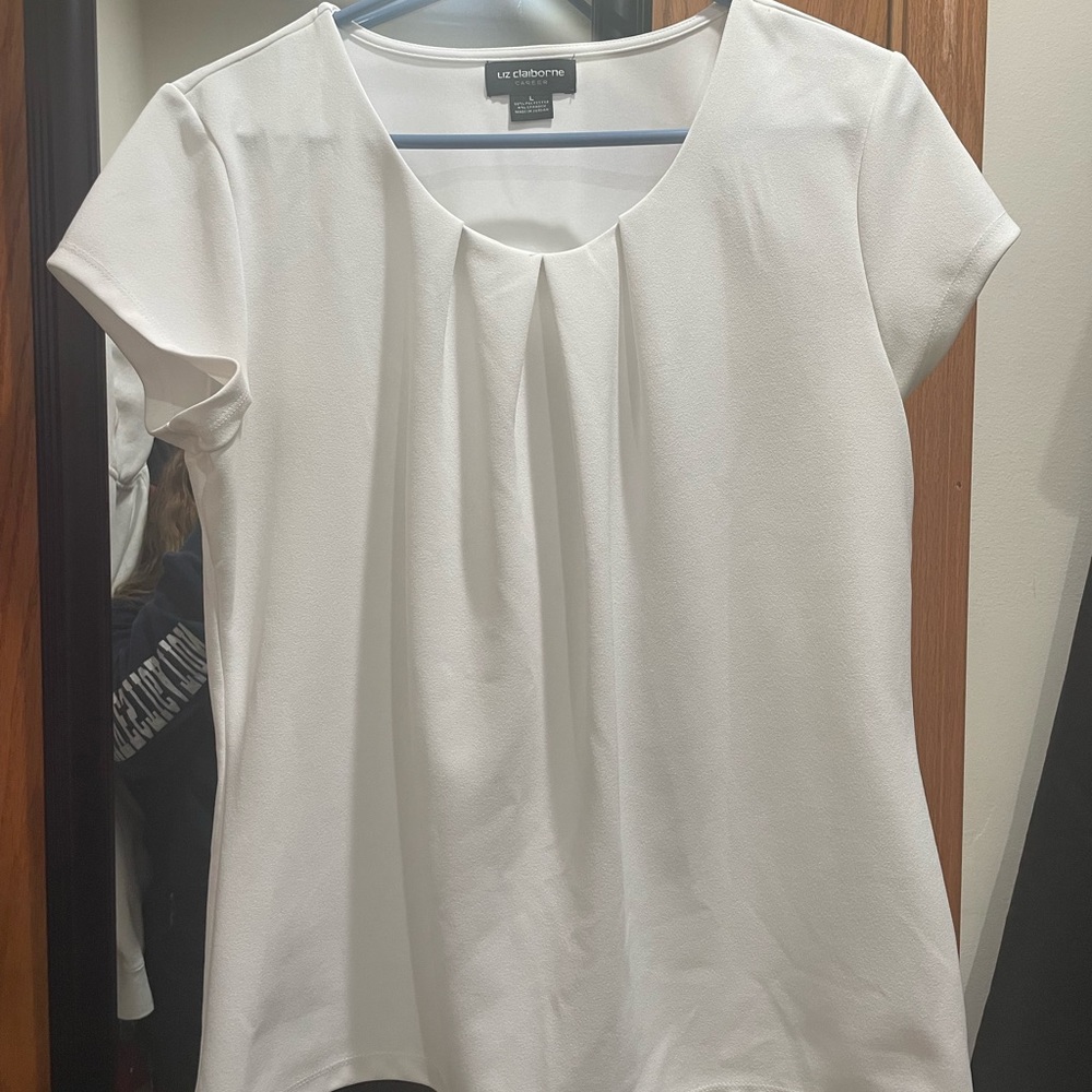Liz Claiborne White Professional Blouse